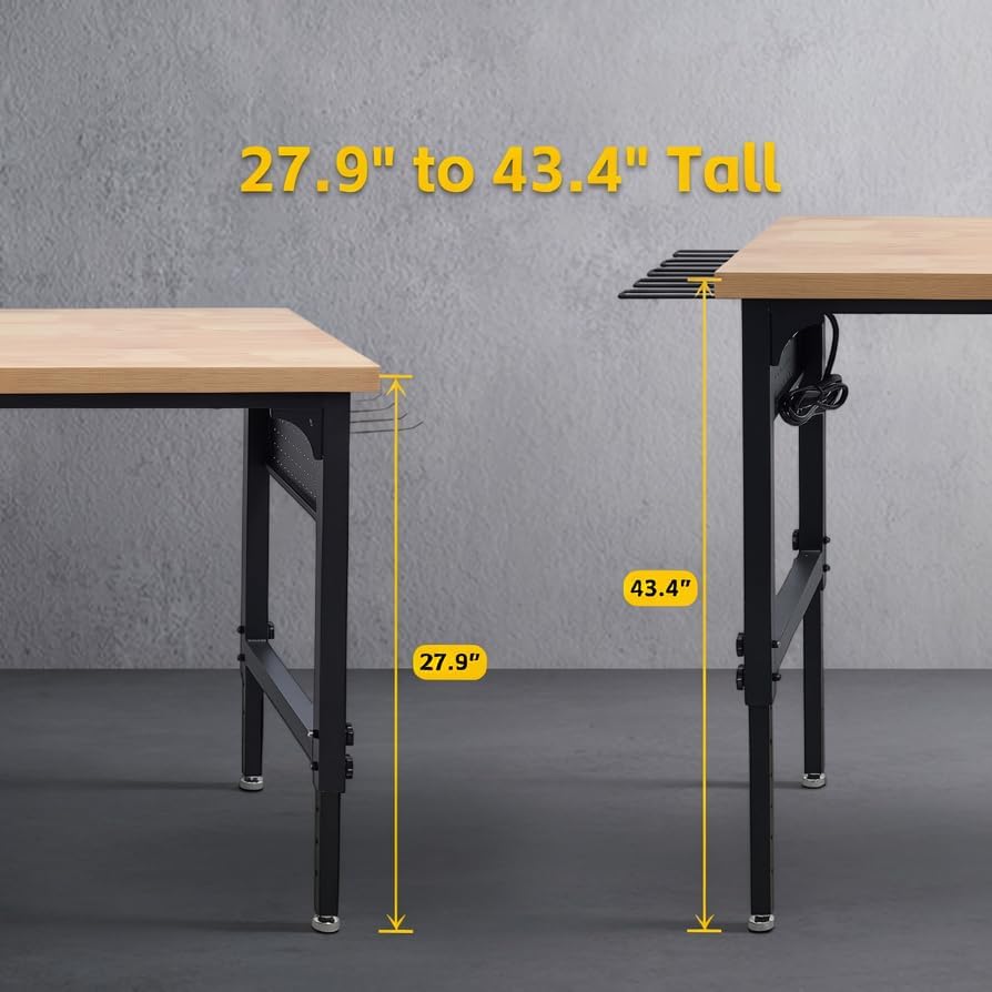 60" Heavy Duty Pegboard Workbench