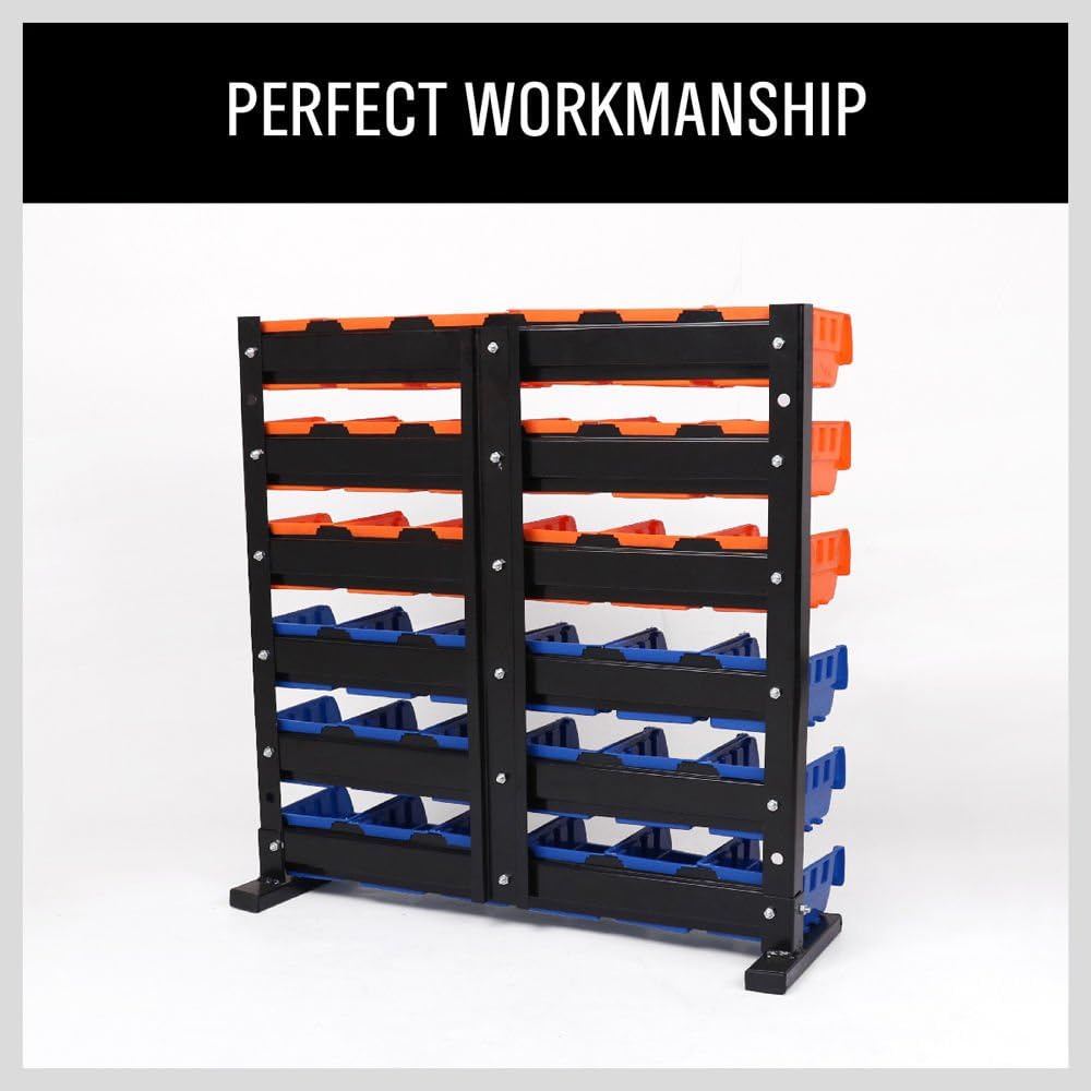 36Pcs Plastic Parts Storage Bin Rack