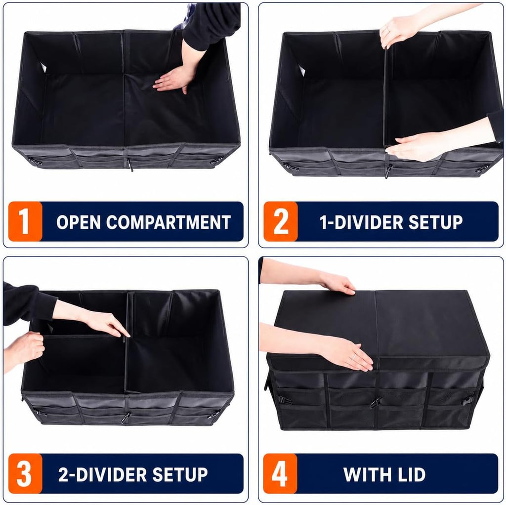 Heavy Duty Waterproof Oxford Car Trunk Organizer
