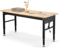 60" Adjustable Rubberwood Workbench