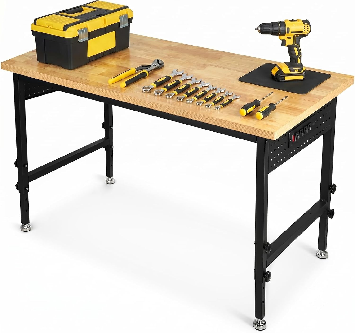 48" Dual Pegboard Hardwood Workbench