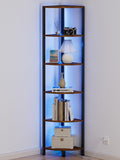 6-Tier LED Corner Bookshelf