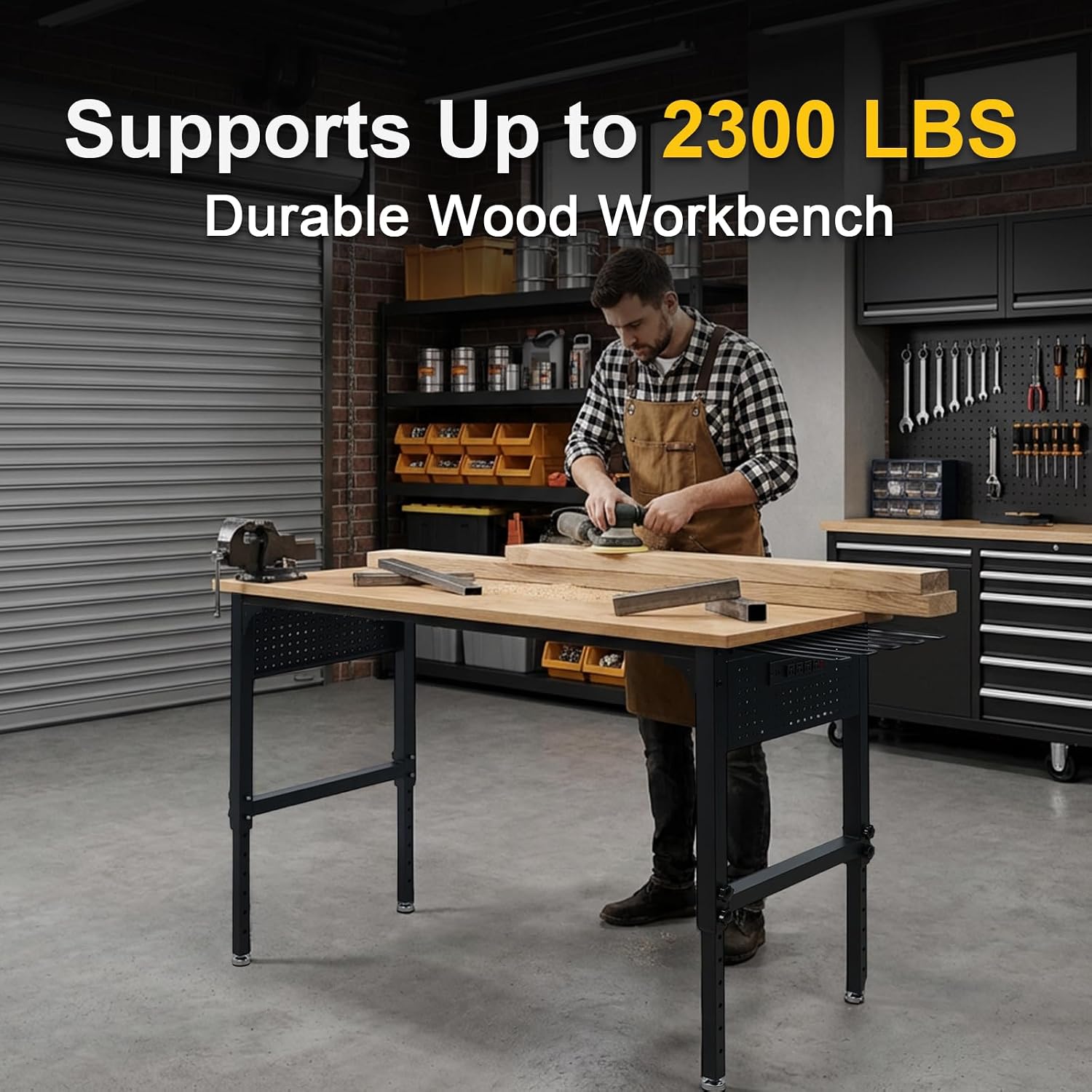 60" Heavy Duty Pegboard Workbench