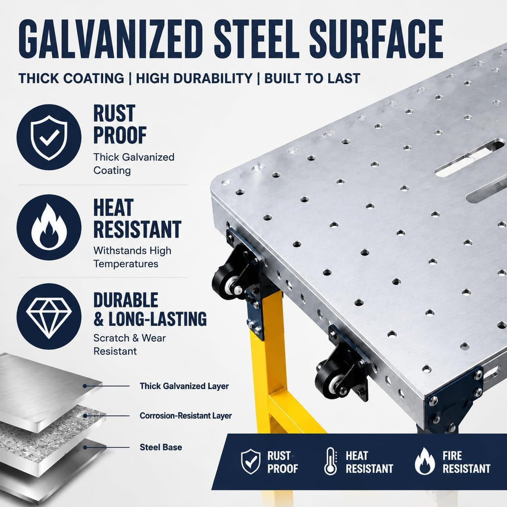 70"x18" Folding Adjustable Welding Platform