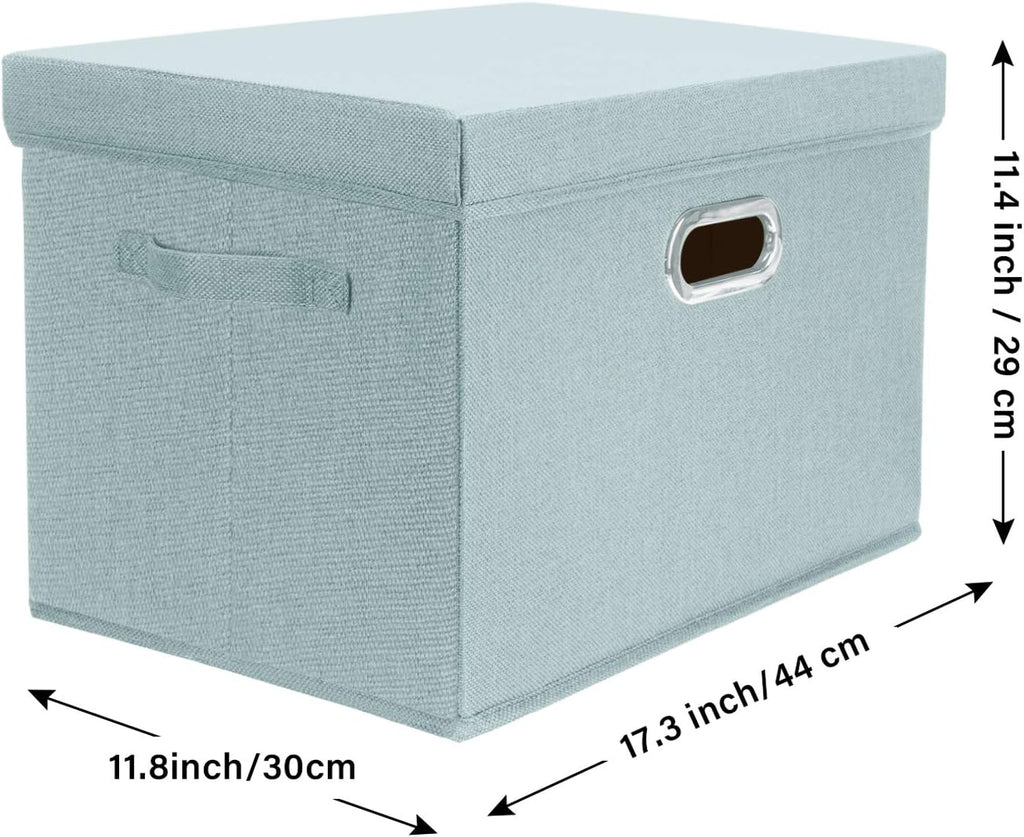 2 Pack Aqua Collapsible Storage Bins With Lids