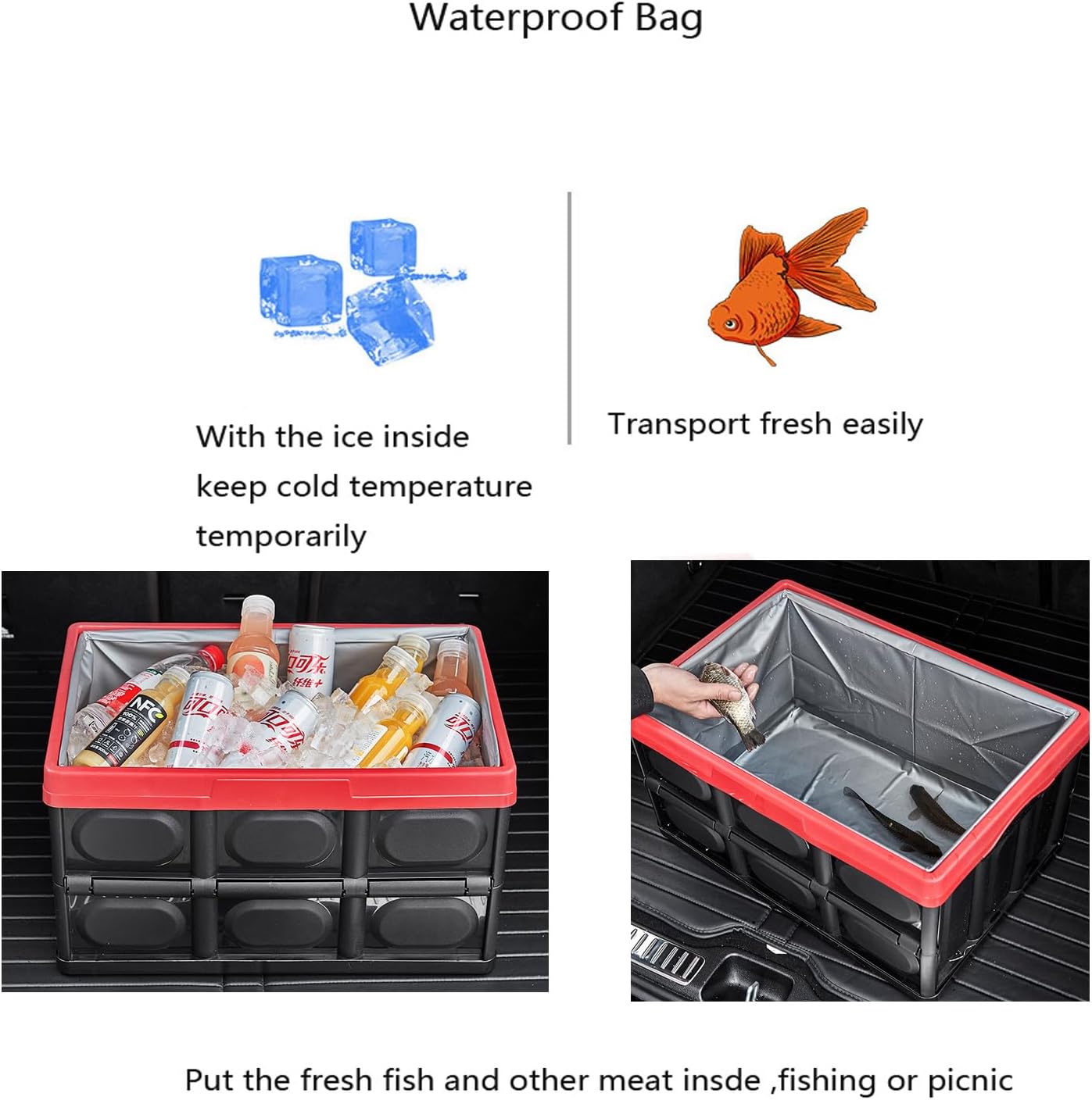 Hard Plastic Waterproof Car Storage Bin