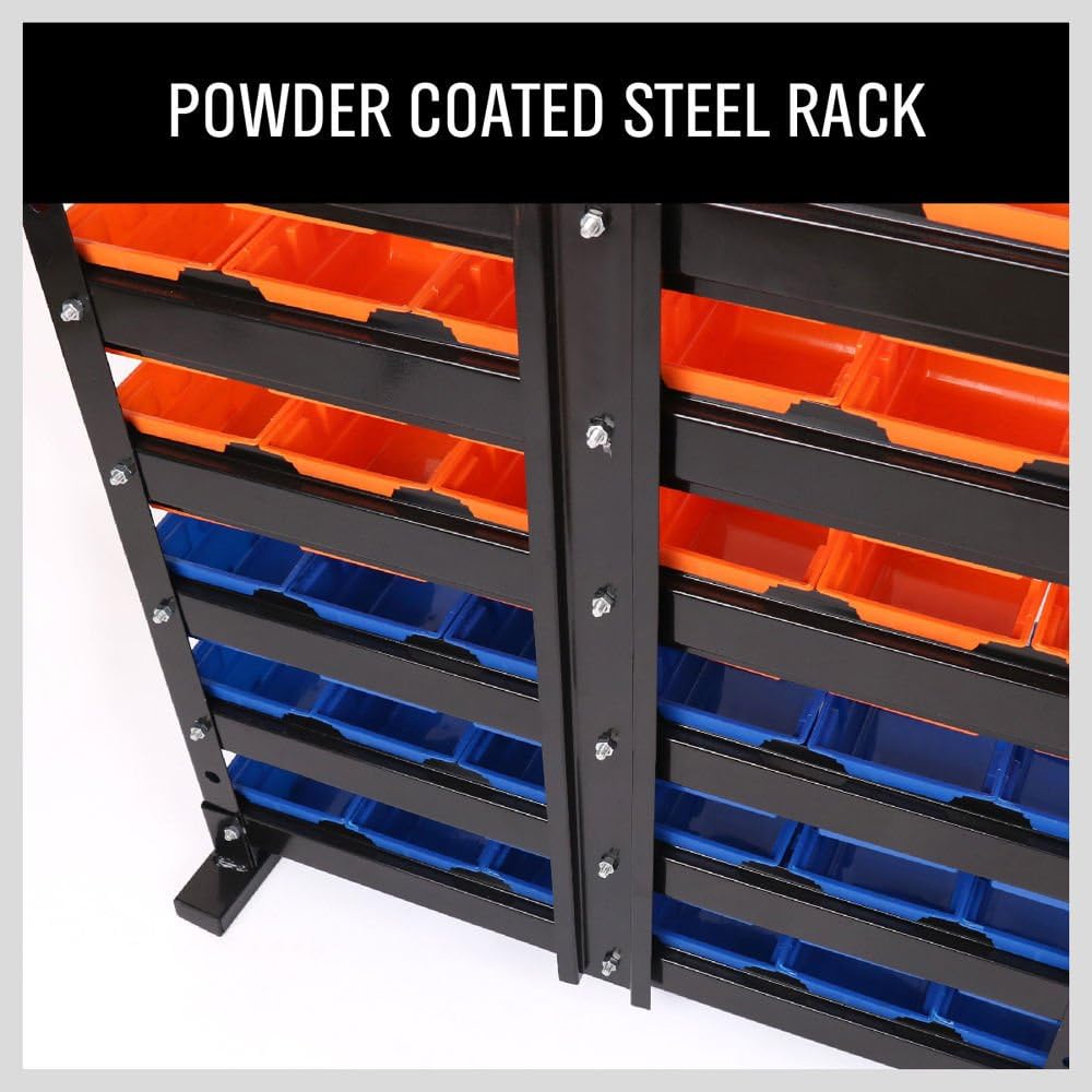 36Pcs Plastic Parts Storage Bin Rack