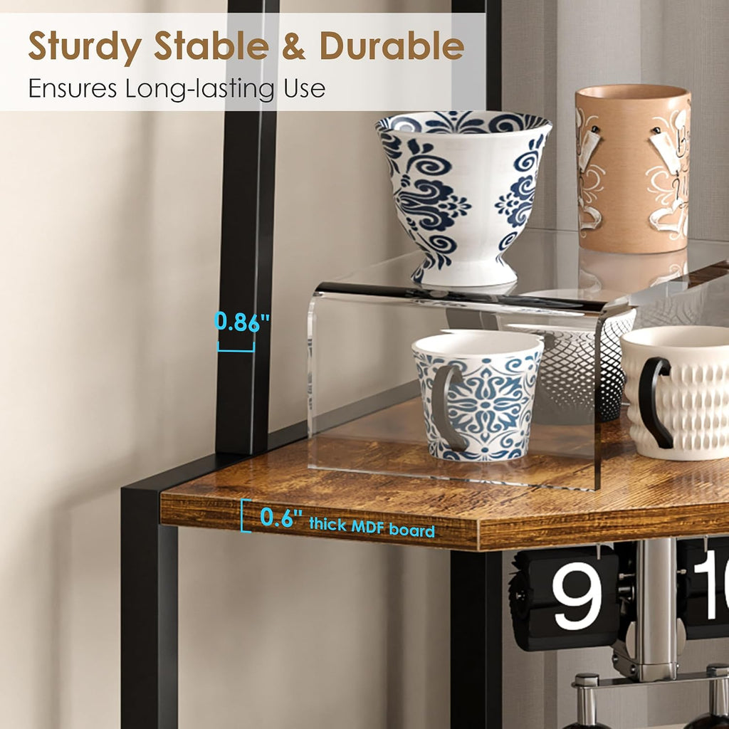 69" Industrial 6-Tier Corner Shelf