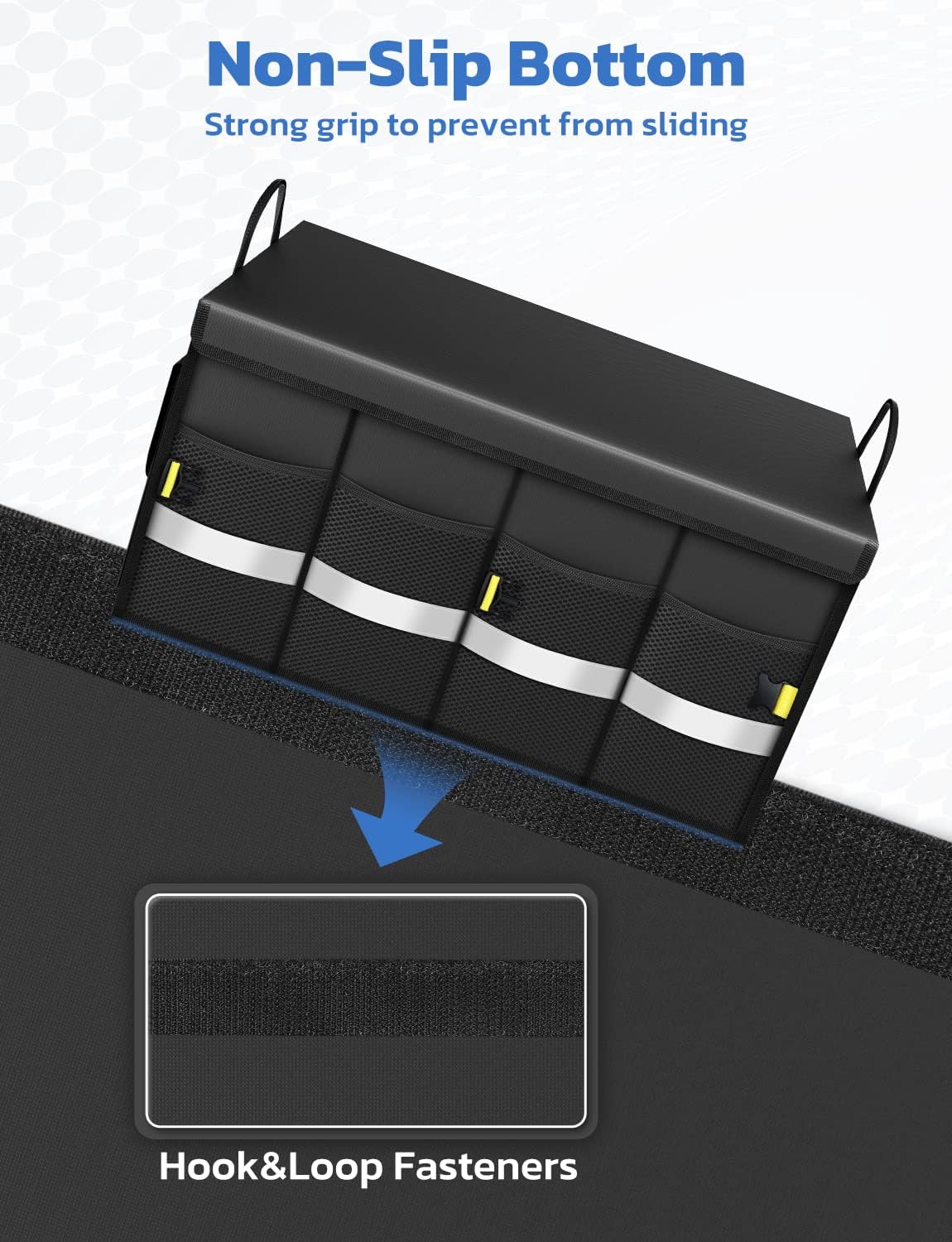 Waterproof 3-Compartment Car Trunk Organizer
