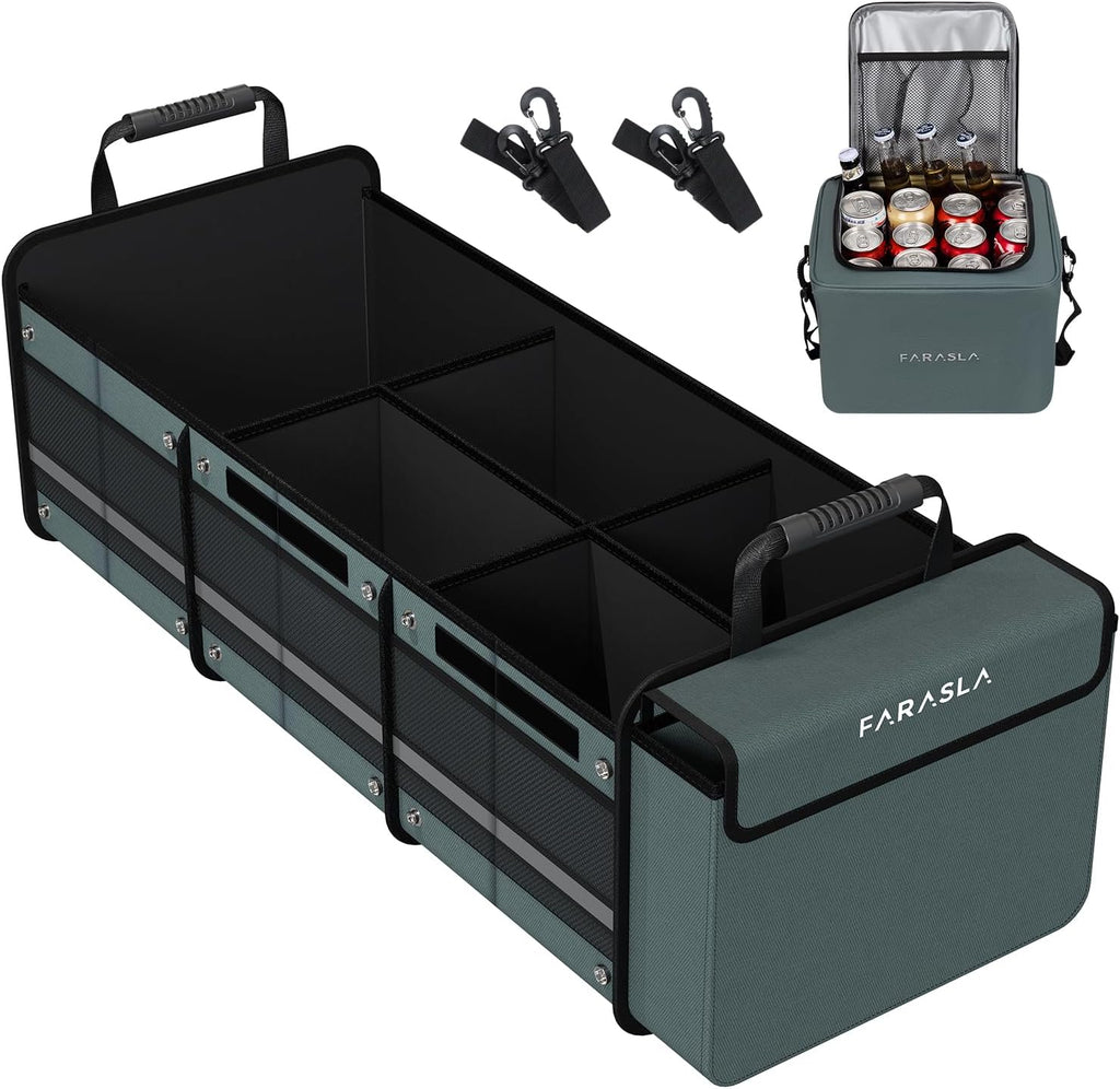Gray 4-in-1 Insulated Trunk Organizer