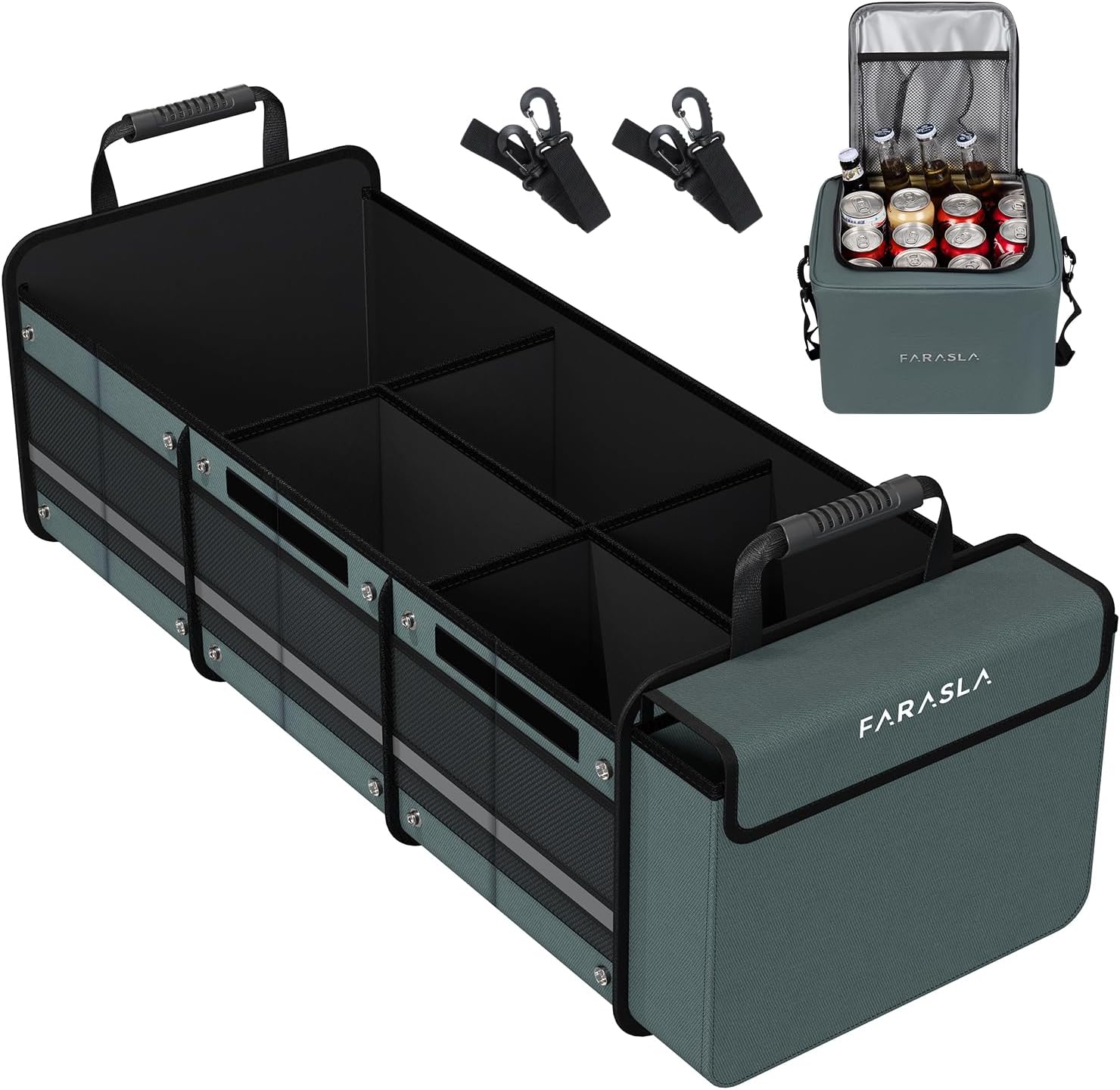Gray 4-in-1 Insulated Trunk Organizer