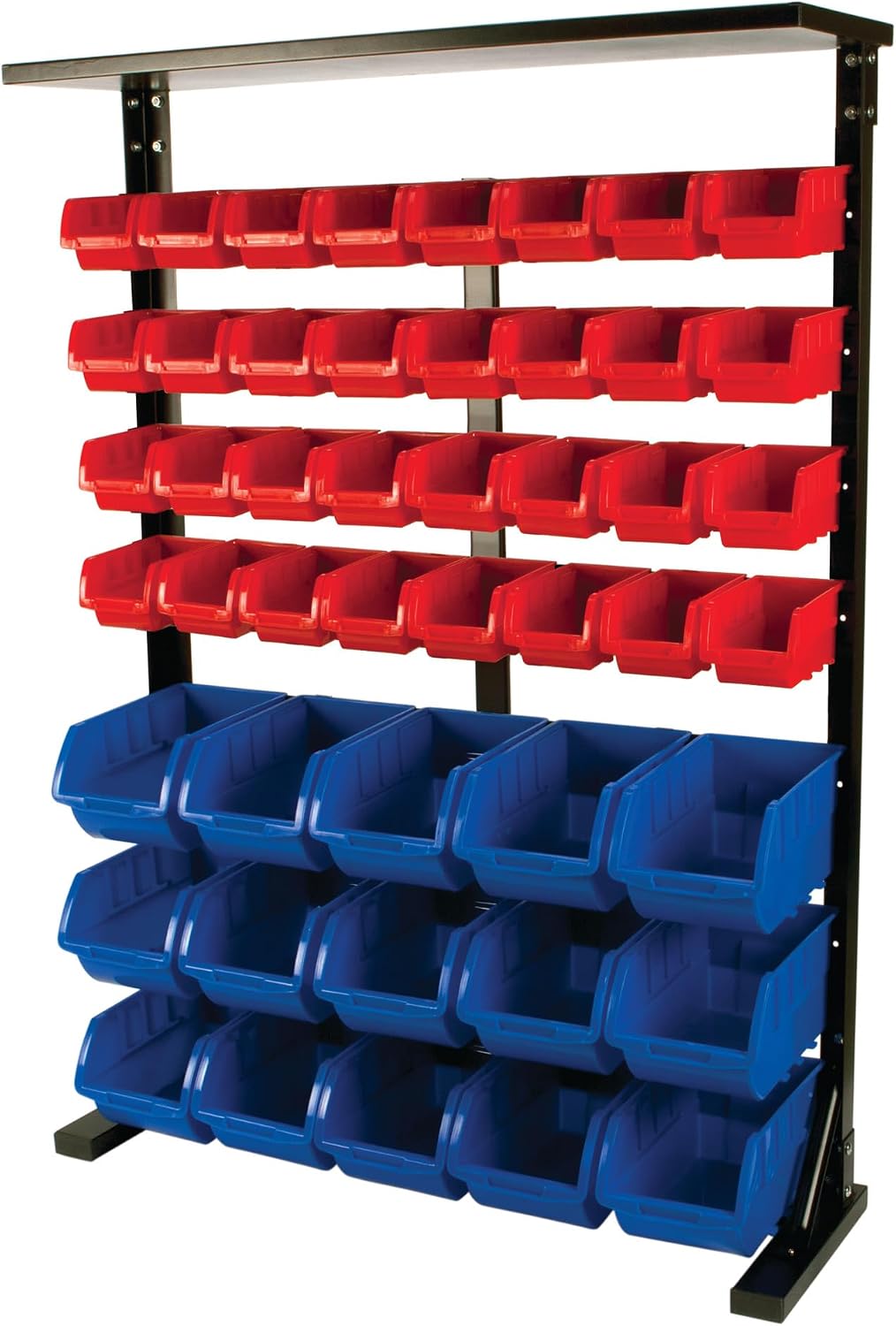 W5193 Red & Blue 32-Bin Storage Rack