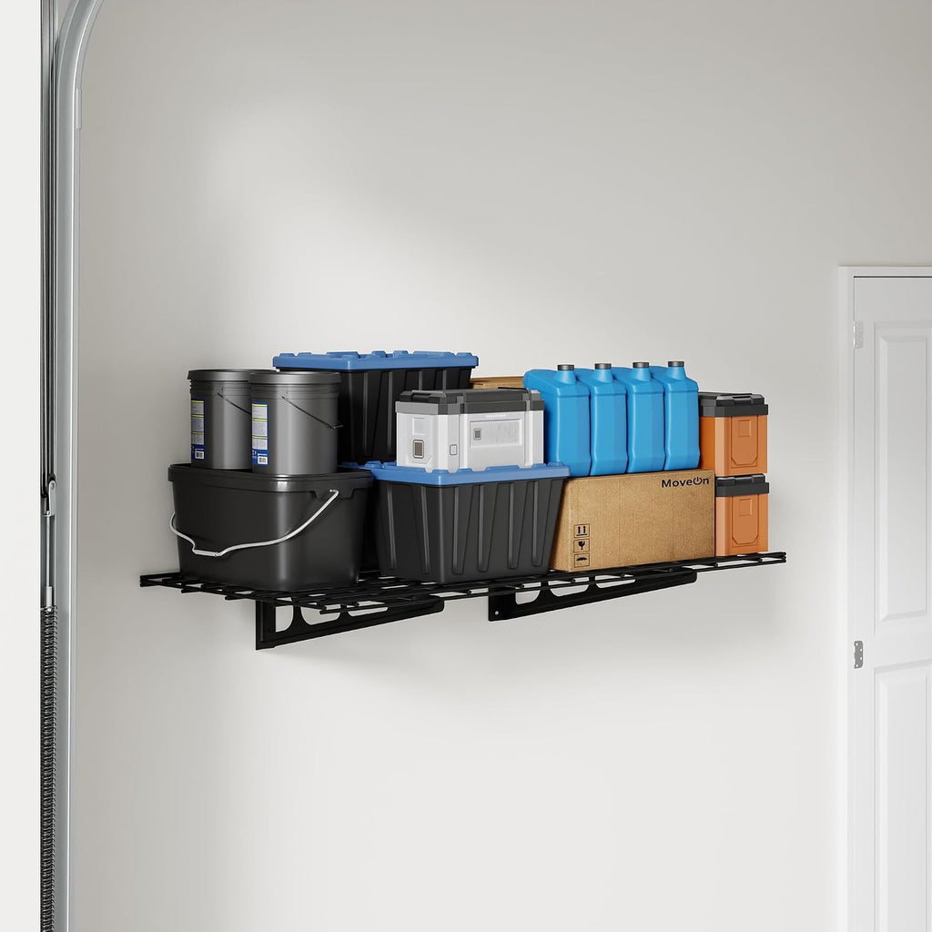 2'x3' Black Wall Mount Garage Storage Shelf 200 LBS
