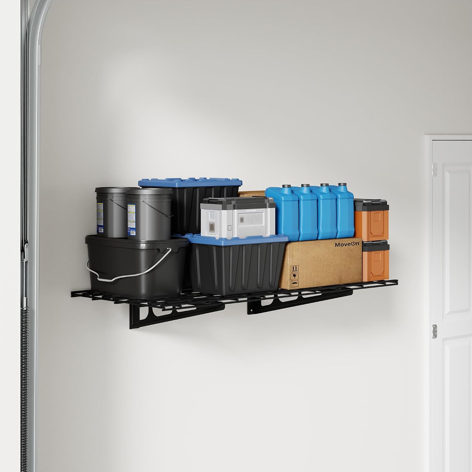 2'x3' Black Wall Mount Garage Storage Shelf 200 LBS