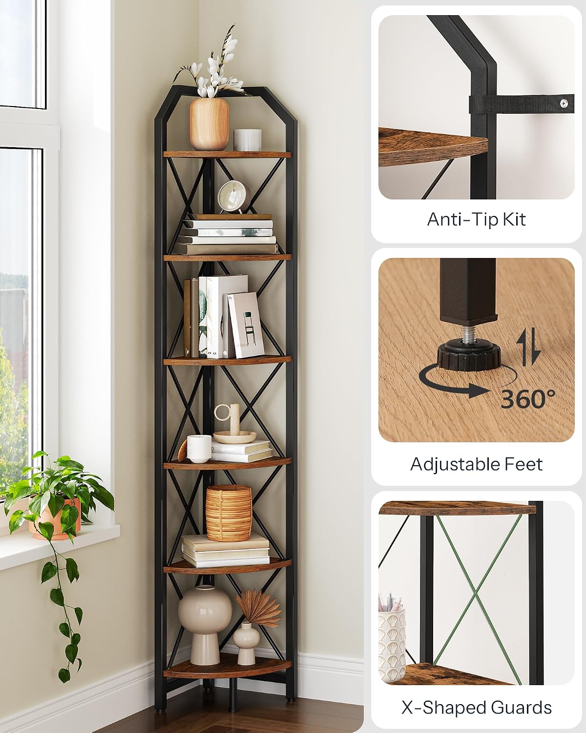 71.2" Industrial Corner Shelf
