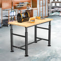 42" Adjustable Rubberwood Workbench 2000 LBS