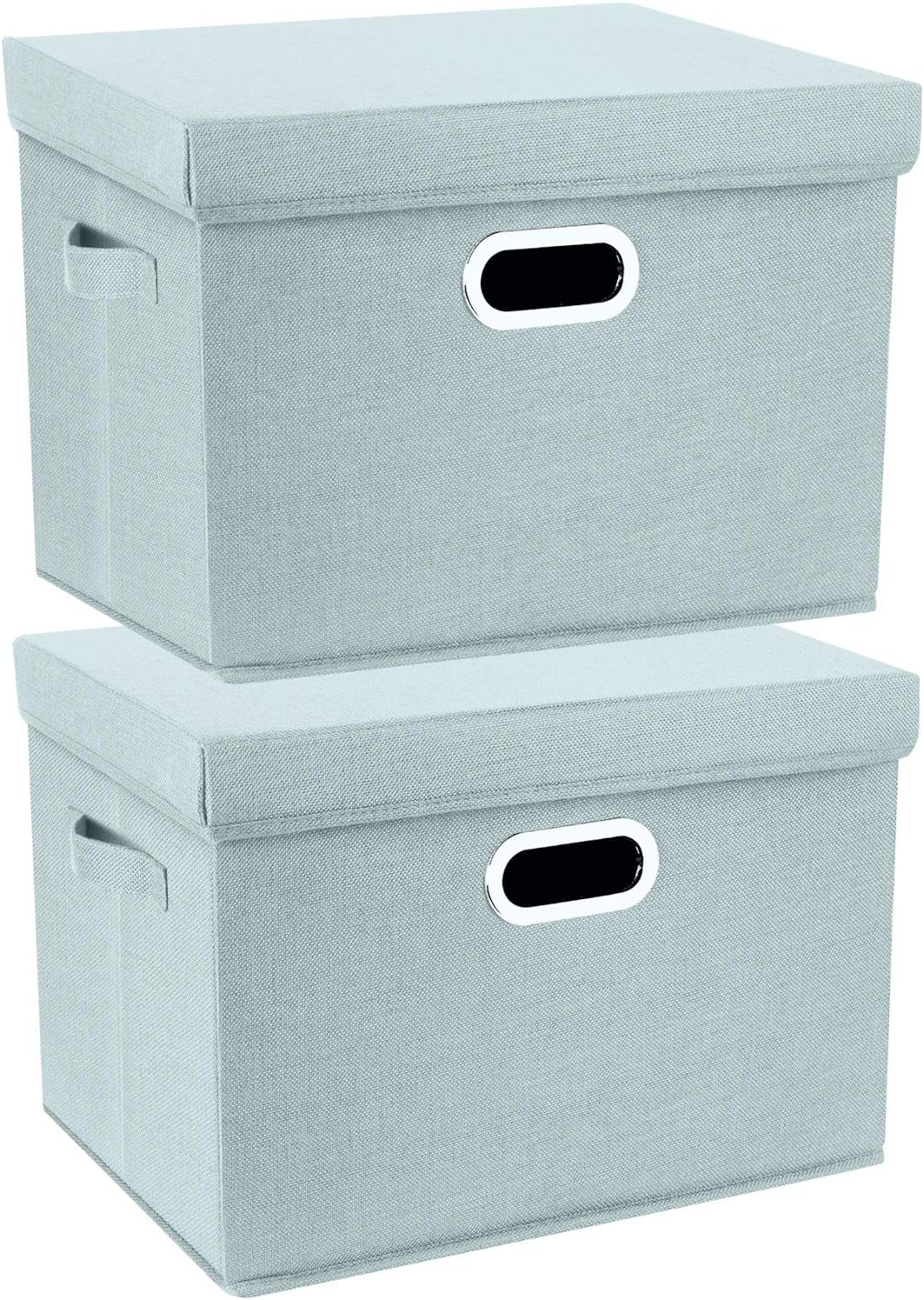 2 Pack Aqua Collapsible Storage Bins With Lids