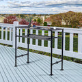Black Marbled 2-Tier Bar Table 40.2" Height