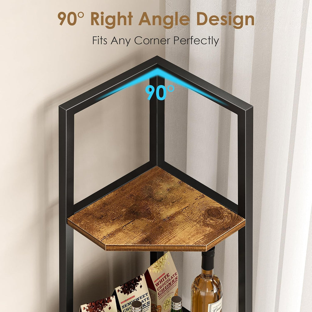69" Industrial 6-Tier Corner Shelf