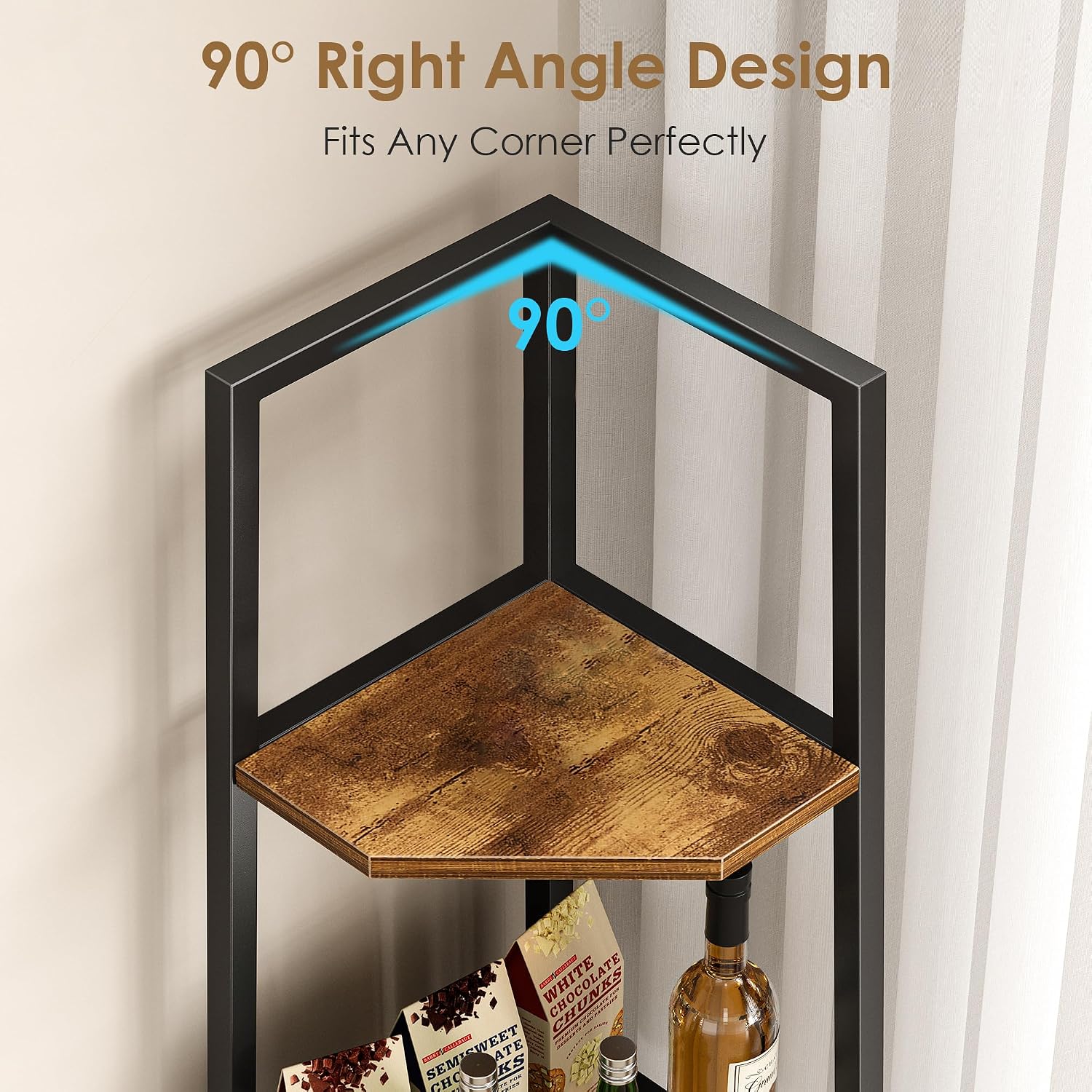 69" Industrial 6-Tier Corner Shelf
