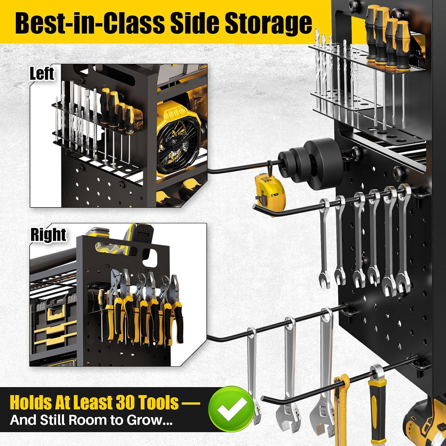 49" Wall Mount Drill Storage Rack 620 LBS