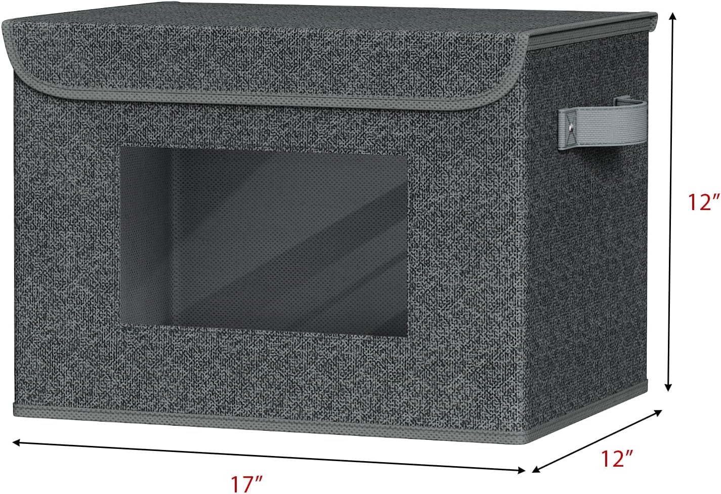 4 Pack Black Stackable Storage Bins with Lids