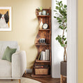Modern 5-Tier Small Corner Bookshelf