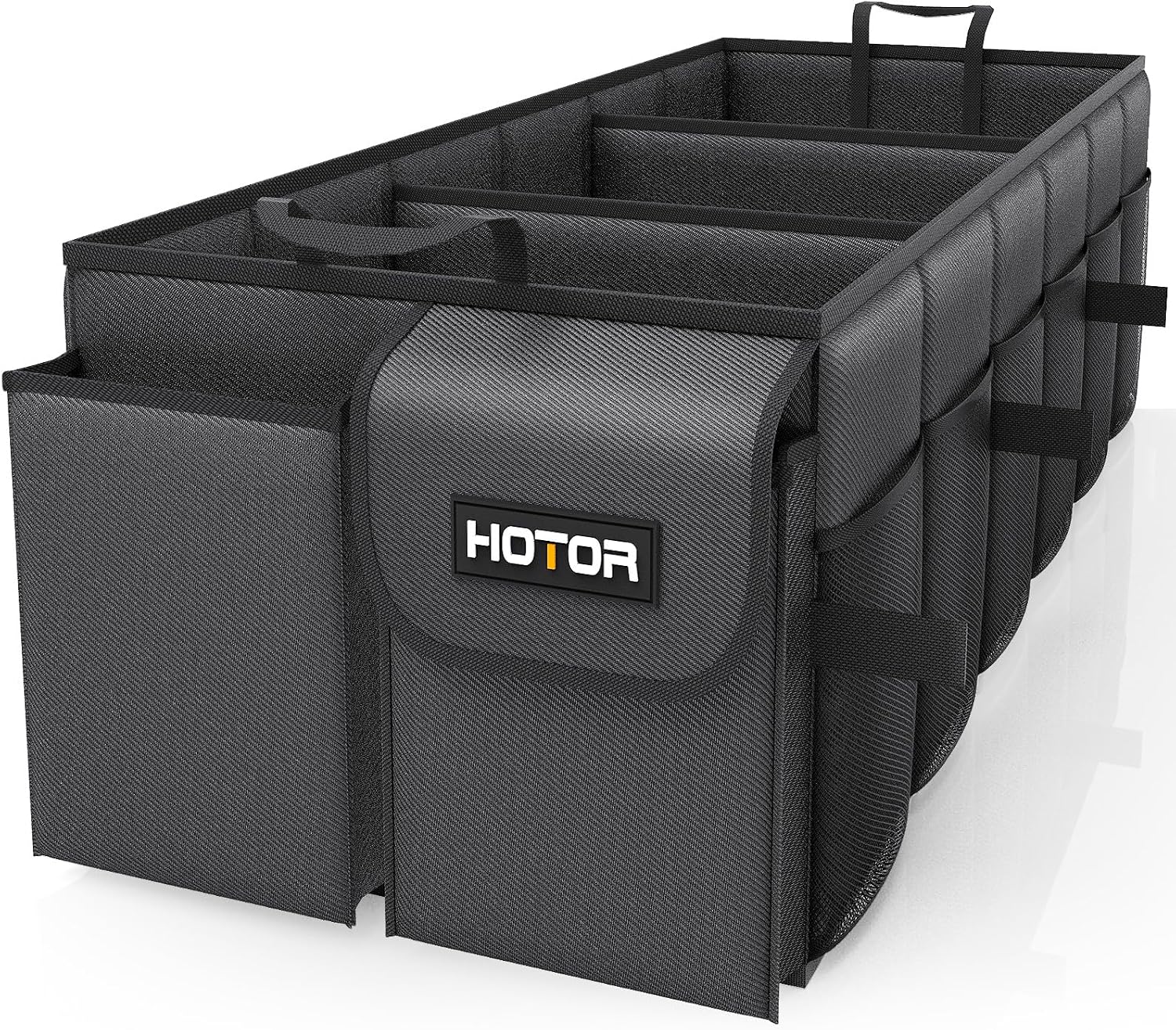Black 3 Compartment Foldable Car Trunk Organizer